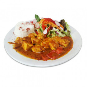 44 Chicken Tikka Masala mit Basmati Reis 44 Chicken Tikka Masala mit Basmati Reis