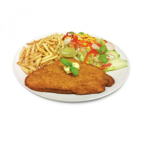 20 Knobischnitzel mit Tzatziki und Knoblauchbutter